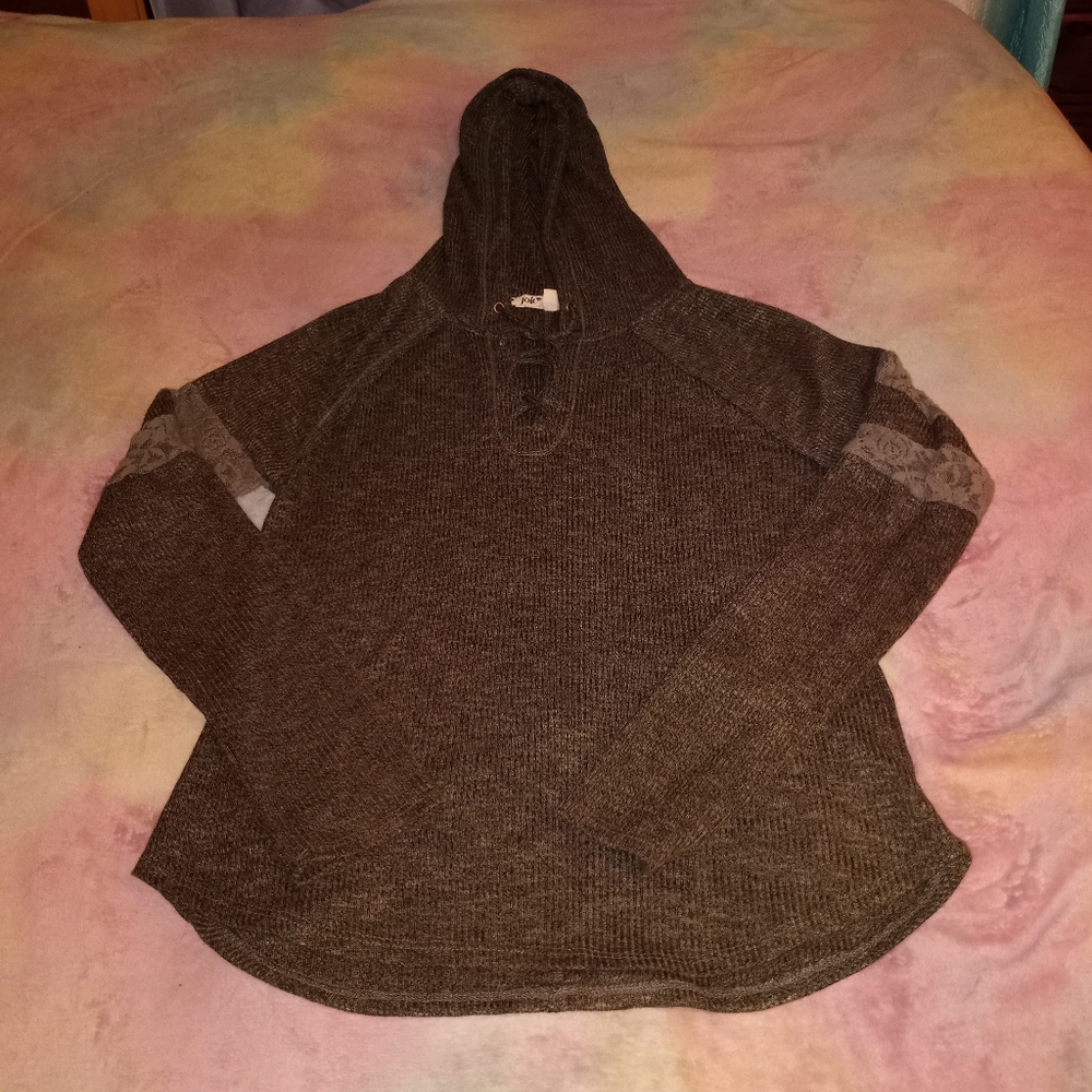 💕5 for 25$ Medium JOLT Olive Green Cozy Hooded Sweatshirt